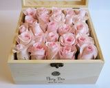 Roses in the box gift for Valentine's Day with personalized message