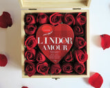 Red Roses with Lindt chocolate best gift for Valentine's Day 2018 with personalized message