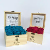 Boxes of Preserved Roses with Personalized Message in Toronto and Canada